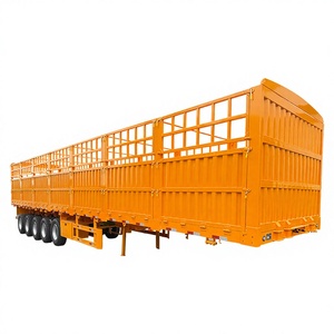 LUYI Brand Steel Fence Semi Trailer 50-80 Tons Cattle Livestock Freight Truck