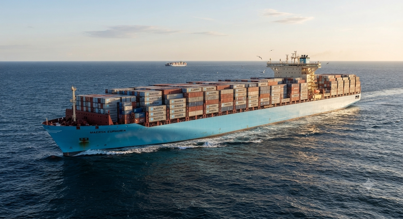 Global Container Vessel Maritime Trade Routes Red Sea and Jebel Ali Port